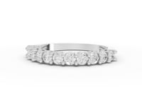 0.65 Ct Round Prong Set Lab Diamond Half Eternity Wedding Band