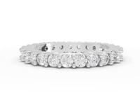 1.47 Ct Round Shared Prong Lab Diamond Full Eternity Ring