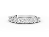 0.70 Ct Round Lab Diamond Shared-Prong Full Etenity Ring