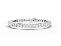 7.56 Ct Classic 4-Prong Round Lab Diamond Tennis Bracelet