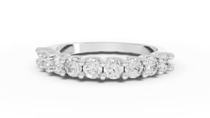 0.91 Ct Valencia Round Lab Grown Diamond Half Eternity Band