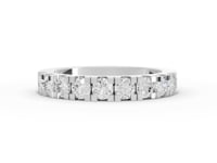 0.91 Ct Elara Round Lab Grown Diamond Half Eternity Band