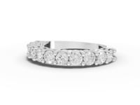 1.11 Ct Valencia Round Lab Grown Diamond Half Eternity Ring