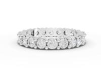 2.03 Ct Round Shared Prong Lab Diamond Full Eternity Ring