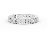 2.57 Ct Minimalist Bar Set Round Diamond Eternity Ring