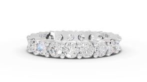 2.44 Ct Round Diamond U-Prong Shared Prong Eternity Band
