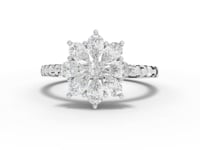 0.89 Ct Florielle Bloom Lab Grown Diamond Cluster Ring