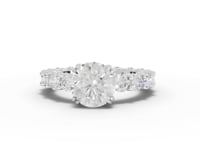4.51 Ct Round Hidden Basket Eternity Lab Grown Diamond Ring