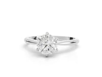 1.00 Ct Round Twist Shank Lab Grown Diamond Engagement Ring