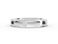 0.10 Ct Round Diamond Bezel Set Band