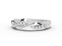0.31 Ct Round Diamond Infinity Twist Wedding Band