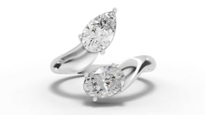 1.36 Ct Toi et Moi Lab Diamond Ring
