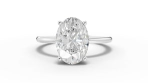 2.003 Ct Oval Diamond Ring with Hidden Wrap Setting