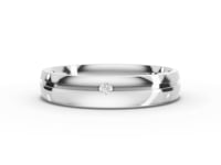 0.06 Ct Minimal Couple Wedding Band