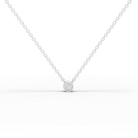 0.50 Ct Minimal Lab Diamond Pendant in Bezel Setting 0.50 Ct Center
