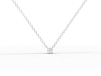 0.50 Ct Solitaire Lab Grown Diamond Pendant Necklace 0.50 Ct Center