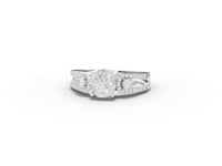 1.32 Ct Round Diamond Split Shank Engagement Ring 1.00 CT Center Diamond