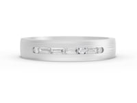 0.05 Ct Baguette & Round Lab Diamond Wedding Band Channel Set