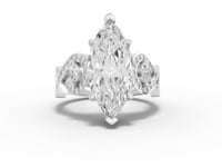3.28 Ct Marquise Lab Diamond Infinity Pavé Ring 3 Ct Center