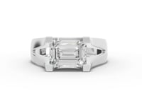 2.00 Ct Emerald Solitaire Lab Diamond Ring