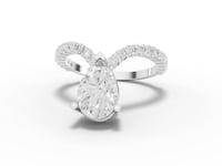 2.05 Ct Pear Diamond Split Shank Engagement Ring