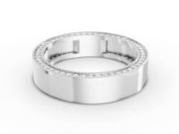 0.7 Ct Diamond Edge Eternity Wedding Band