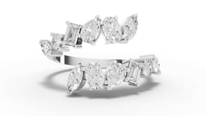 1.27 Ct Mixed Diamond Spiral Ring