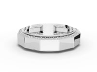 0.67 Ct Octagon Diamond Wedding Band
