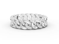 0.36 Ct Diamond Cuban Link Eternity Ring