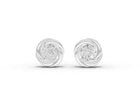 0.50 Ct Round Diamond Swirl Stud Earrings