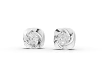 2.00 Ct Round Diamond Twist Frame Stud Earrings