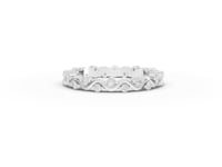 0.30 Ct Round Diamond Wave Eternity Band Ring