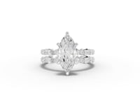 3.40 Ct Double Band Marquise Diamond Ring Set