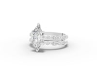 2.23 Ct Double Eternity Band Marquise Ring Set