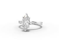 1.53 Ct Marquise Diamond Twisted Band Engagement Ring