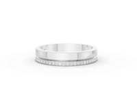 0.21 Ct Round Pavé Wedding Band