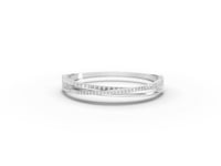 0.94 Ct Round Diamond Twist Pavé Bracelet