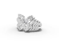 3.73 Ct Butterfly Marquise Diamond Statement Ring