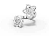 0.30 Ct Blossom Open Round Diamond Ring