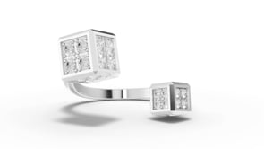 1.11 Ct Round Cluster Band Ring