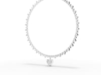 39.18 Ct Eternal Heart Tennis Diamond Necklace