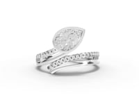 1.13 Ct Marquise Bezel Bypass Diamond Ring