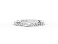 0.12 Ct Triangle Pavé Open Ring