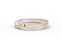 Two-Tone Wave Wedding Band