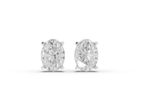 2 Ct Each Classic Oval Solitaire Stud Earrings