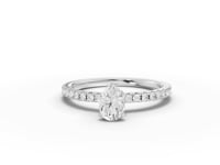 0.72 Ct Princess Hidden Halo Pavé Ring