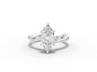1.80 Ct Marquise Split Shank Diamond Ring 1.5 Ct Center