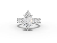 4.27 Ct Marquise Solitaire Wide Shared-Prong Engagement Ring