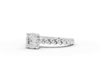 1.26 Ct Round Twisted Rope Pavé Solitaire Engagement Ring