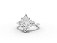 2.79 Ct Marquise Floral Cluster Engagement Ring